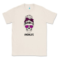 Natural Purple Glitter, Leopard Patterned Mom Skull Classic Tee - Bettercallsaul