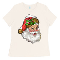 Bone santa with snow Ladies Tee - RanaPortraitStore