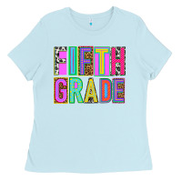 Baby Blue fifth grade Ladies Tee - NancyCooperArtShop
