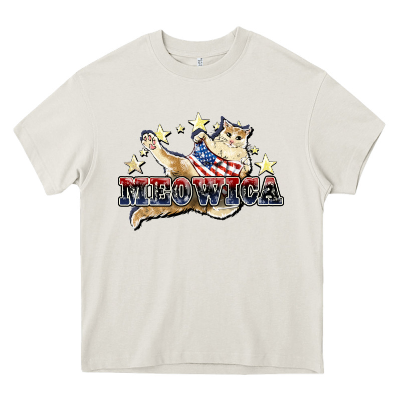 Meowica Cat Heavy Core Tee by NancyCooperArtShop | Teevron