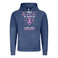 Vintage Denim I am a Breast Cancer Survivor What is Your Superpower Vintage Hoodie - Bettercallsaul