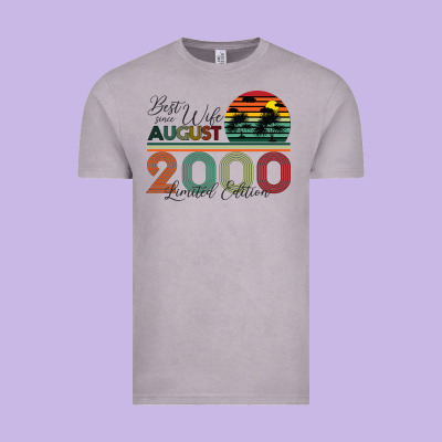 Best Wife Since August 2000 Limited Edition Vintage Tee Designed By Bettercallsaul