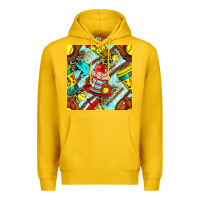 Lemon softball coffee cup and bat with leopard seamless pattern bbs Premium Hoodie - BundleAndBundleShop