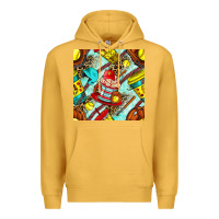 Mustard softball coffee cup and bat with leopard seamless pattern bbs Premium Hoodie - BundleAndBundleShop