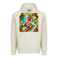 Oatmeal Heather softball coffee cup and bat with leopard seamless pattern bbs Premium Hoodie - BundleAndBundleShop