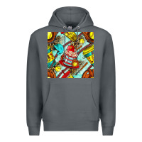Rock softball coffee cup and bat with leopard seamless pattern bbs Premium Hoodie - BundleAndBundleShop