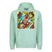 Seafoam softball coffee cup and bat with leopard seamless pattern bbs Premium Hoodie - BundleAndBundleShop
