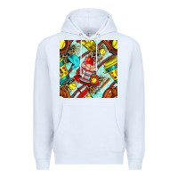 White softball coffee cup and bat with leopard seamless pattern bbs Premium Hoodie - BundleAndBundleShop