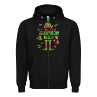 Black im the gamer elf Zipper Hoodie - FaDigitalArtStudio