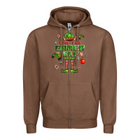 Chestnut im the gamer elf Zipper Hoodie - FaDigitalArtStudio