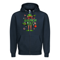 Navy im the gamer elf Zipper Hoodie - FaDigitalArtStudio