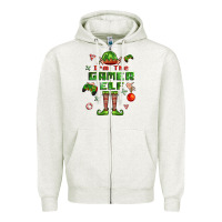 Oatmeal Heather im the gamer elf Zipper Hoodie - FaDigitalArtStudio