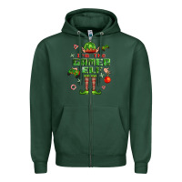 Sports Green im the gamer elf Zipper Hoodie - FaDigitalArtStudio