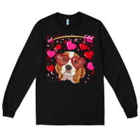 Black Valentines day  beagle Long Sleeve Tee - RanaPortraitStore