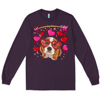 Plum Valentines day  beagle Long Sleeve Tee - RanaPortraitStore