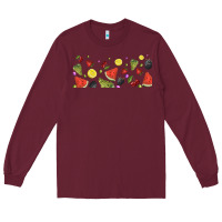 Burgundy summer fruits Long Sleeve Tee - TumblerDesignByShophia