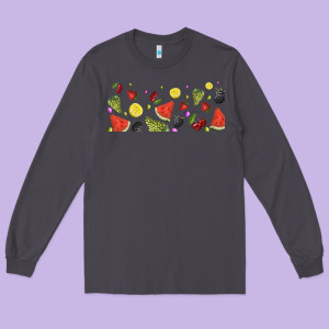 Summer Fruits Long Sleeve Tee Designed By Tumblerdesignbyshophia