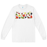 White summer fruits Long Sleeve Tee - TumblerDesignByShophia