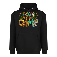 Black Born To Camp Heavyweight Hoodie - CowhideDigitalArt