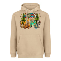 Mushroom Born To Camp Heavyweight Hoodie - CowhideDigitalArt