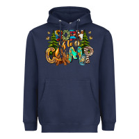 Navy Born To Camp Heavyweight Hoodie - CowhideDigitalArt