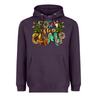 Plum Born To Camp Heavyweight Hoodie - CowhideDigitalArt