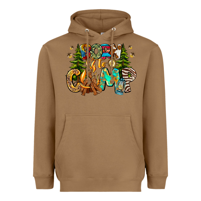 Born To Camp Heavyweight Hoodie by CowhideDigitalArt | Teevron