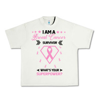 Pistachio I am a Breast Cancer Survivor What is Your Superpower Urban Heavy Tee - Bettercallsaul