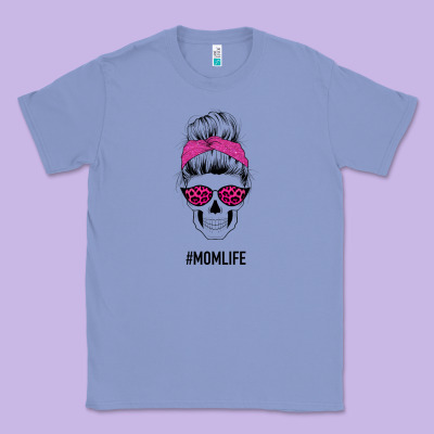 Pink Glitter, Leopard Pattern Mom Skull Classic Tee Designed By Bettercallsaul