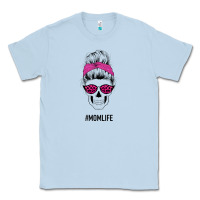 Dusty Blue Pink Glitter, Leopard Pattern Mom Skull Classic Tee - Bettercallsaul