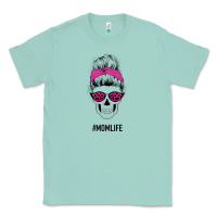 Seafoam Pink Glitter, Leopard Pattern Mom Skull Classic Tee - Bettercallsaul