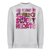 Heather Grey my class is full of sweet hearts olivia Heavyweight Sweatshirt - OliviaCreatesArt
