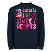 Navy my class is full of sweet hearts olivia Heavyweight Sweatshirt - OliviaCreatesArt