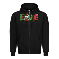 Black love christmas gnome Zipper Hoodie - BundleAndBundleShop