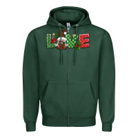 Sports Green love christmas gnome Zipper Hoodie - BundleAndBundleShop
