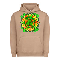 Pigment Burro sunflower with st patricks smiley face and shamrock with glitter Urban Hoodie - Artiststas