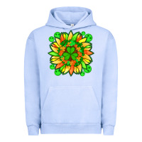 Pigment Grape Ice sunflower with st patricks smiley face and shamrock with glitter Urban Hoodie - Artiststas