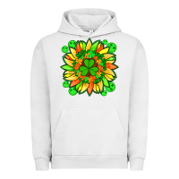 Pigment Lunar Rock sunflower with st patricks smiley face and shamrock with glitter Urban Hoodie - Artiststas