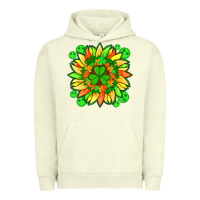 Pigment Pistachio sunflower with st patricks smiley face and shamrock with glitter Urban Hoodie - Artiststas