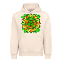 Sandshell sunflower with st patricks smiley face and shamrock with glitter Urban Hoodie - Artiststas