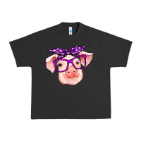 Pigment Black pig with bandana Urban Heavy Tee - RanaPortraitStore