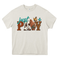 Cream just pray Heavy Core Tee - NancyCooperArtShop