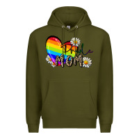Army Green pride mom Premium Hoodie - FaDigitalArtStudio