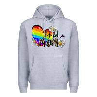 Heather Grey pride mom Premium Hoodie - FaDigitalArtStudio