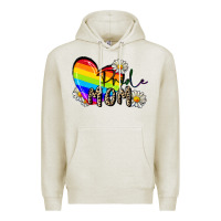 Oatmeal Heather pride mom Premium Hoodie - FaDigitalArtStudio