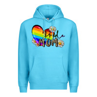 Ocean Blue pride mom Premium Hoodie - FaDigitalArtStudio