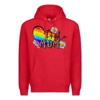 Red pride mom Premium Hoodie - FaDigitalArtStudio