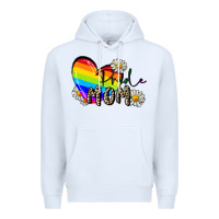 White pride mom Premium Hoodie - FaDigitalArtStudio