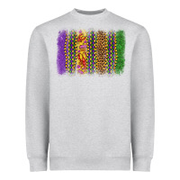 Heather Grey mardi gras brushstroke Heavyweight Sweatshirt - OliviaCreatesArt
