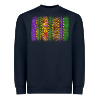 Navy mardi gras brushstroke Heavyweight Sweatshirt - OliviaCreatesArt